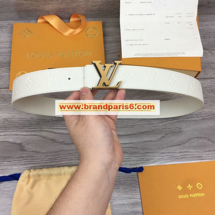 MP238B-99 ルイヴィトン LOUISVUITTON 2021年最新入荷 サンチュール LVシェイプ ベルト 幅40mm カーフレザー