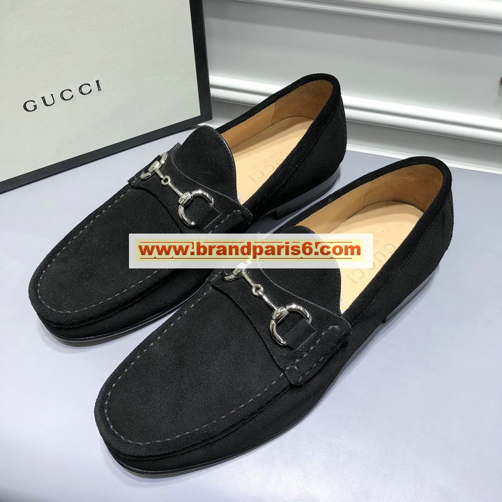 GGJ21008R-26　グッチ GUCCI 2021年夏最新入荷 ホースビット付き ローファー フラットシューズ 紳士靴 メンズシューズ