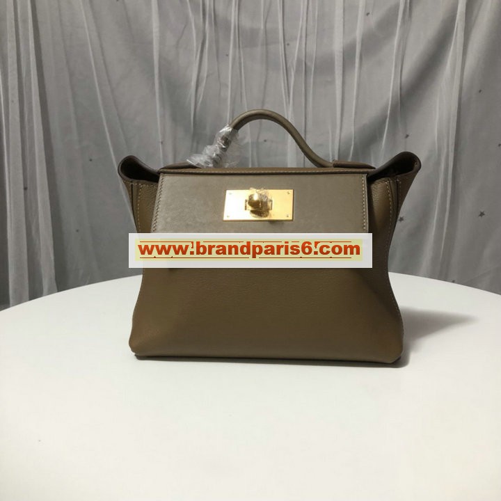 HE2424EVQJSH-063　エルメス HERMES 2021年最新入荷 ミニケリー 2424 トップハンドルバッグ トートバッグ 2way ショルダーバッグ レディースかばん Evercolor革