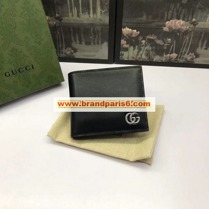 GG428726BK-057 グッチ GUCCI 2022年最新入荷 二つ折り短財布 ショートウォレット カードポケット 札入れ カーフレザー