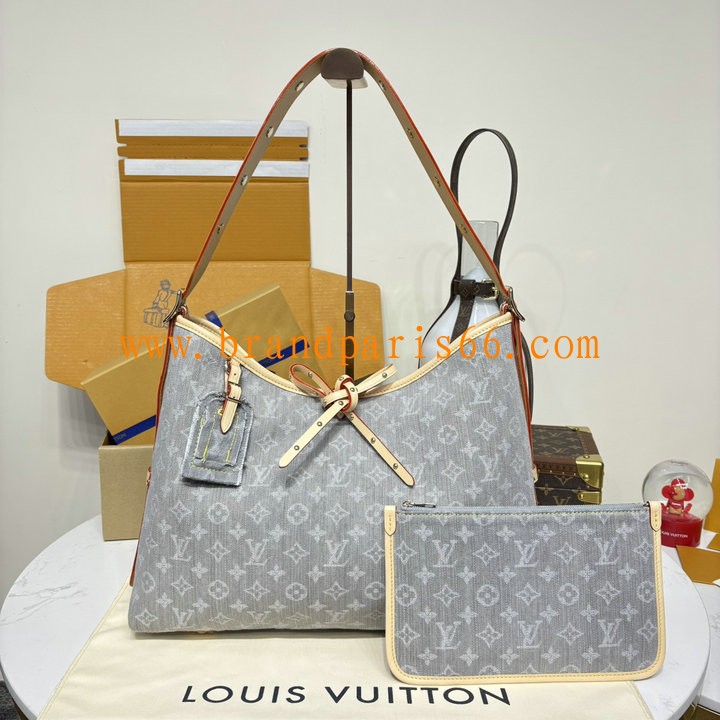 M13289-057 ルイヴィトン LOUISVUITTON 2025年新作 キャリーオール バイブ ハンドバッグ ショルダーポーチ モノグラムデニム