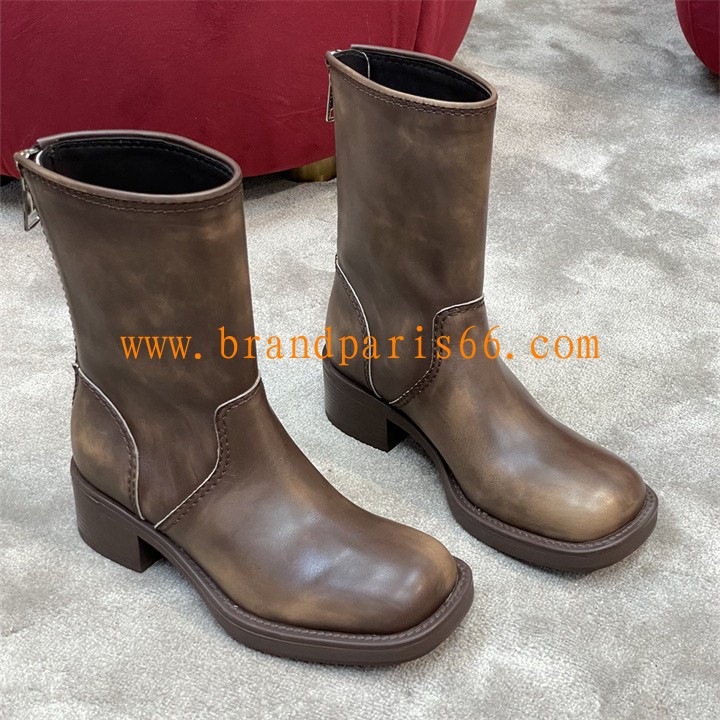 MMJ25004-99 ミュウミュウ MIUMIU 2025年新作 ショートブーツ ローヒール カジュアルシューズ レディース