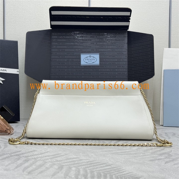 PD1BC262SPBS-99 プラダ PRADA 2025年新作 アンシェネ ミディアム バッグ チェーンポーチ ショルダーバッグ レザー