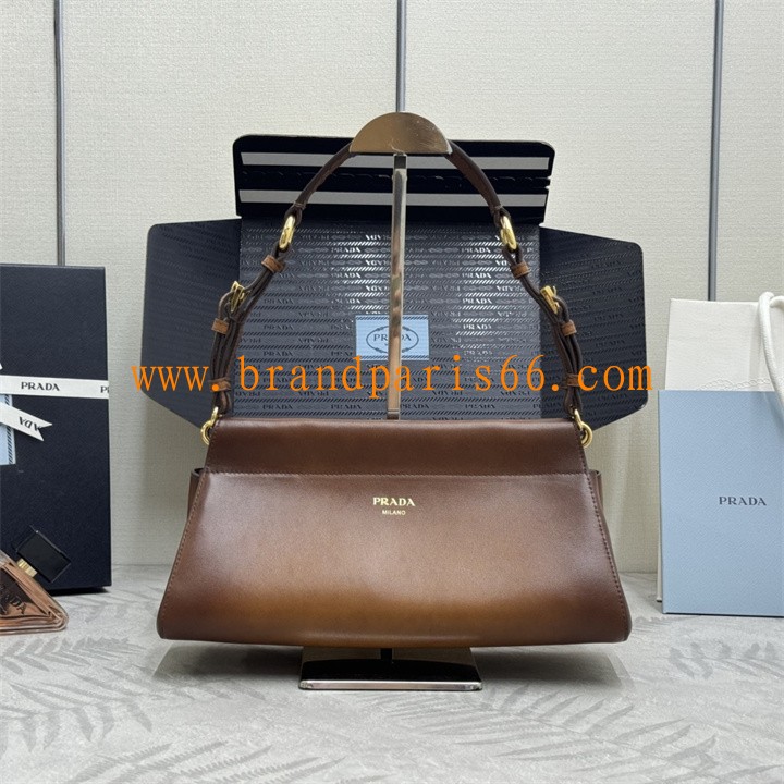 PD1BC262SPZS-99 プラダ PRADA 2025年新作 アンシェネ ミディアム バッグ チェーンポーチ ショルダーバッグ レザー