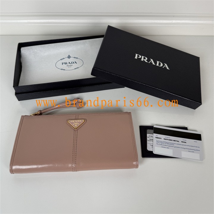 PD1MB051JLF-99 プラダ PRADA 2025年新作 ジップウォレット ファスナー長財布 レザー