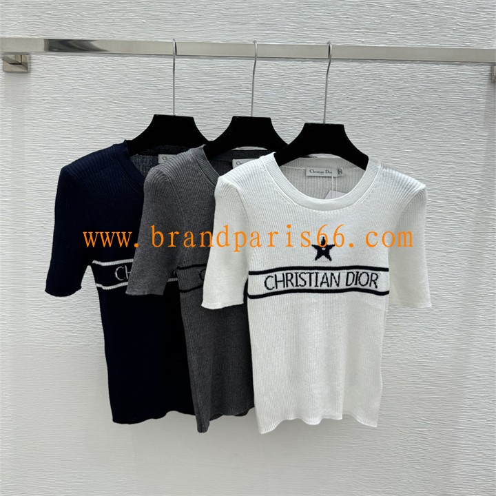 MDCD26006-XG クリスチャンディオール CHRISTIAN DIOR 2026年新作 ショートスリーブ ウールニット セーター クルーネック レディース