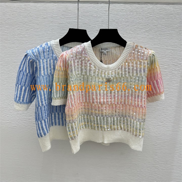 MDCH26013-XG シャネル CHANLE 2026年新作 ショートスリーブ ウール セーター クルーネック レディース