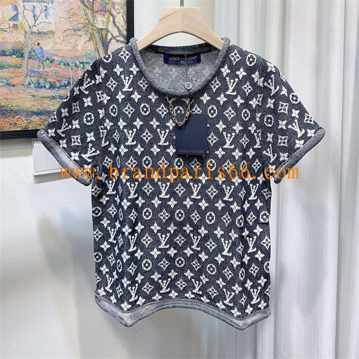 TDLV26032-XG ルイヴィトン LOUISVUITTON 2026年 ショートスリーブ モノグラム Tシャツ コットンジャージ スウェット クルーネック