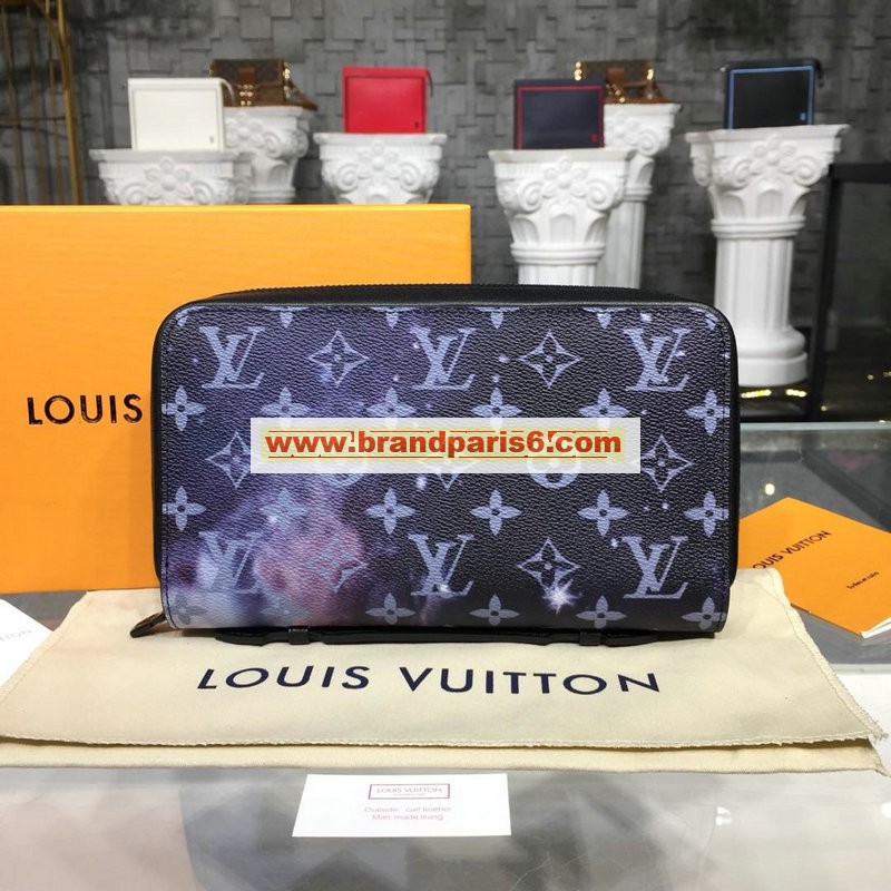 M41503X-057　LOUISVUITTONルイヴィトン 2018年最新入荷 ジッピー XL ラウンドファスナー長財布 モノグラム ギャラクシー セカンドバッグ クラッチバッグ メンズ 大容量 黒