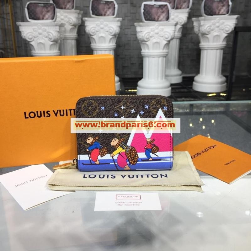 M63831-057　LOUISVUITTONルイヴィトン 2018年最新入荷 ジッピー コインパース モノグラムキャンパス 小銭れ 短財布