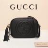 GG308364BK-057　GUCCI グッチ 2018/2019年最新作 ソーホー スモール ディスコバッグ ショルダーバッグ レザー 黒