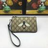 GG522866-057　GUCCI グッチ 2018/2019年最新作 GGスプリーム ポーチ  ハッチプリント 小銭入れ ストラップ付きウォレット