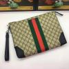 GG523603-057　GUCCI グッチ 2018/2019年最新作 手持ちかばん クラッチバッグ ポーチ キャンパス レザー