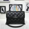 CH92236GYY-JS　CHANEL シャネル 2019年最新入荷 スモール トップハンドル フラップ バッグ 2way ショルダーバッグ ラムスキン レディース 通勤