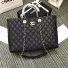 CH93525QK-JS　CHANEL シャネル 2019年最新入荷 ラージ ショッピングバッグ ハンドバッグ 大容量 レディース トートバッグ キャビアスキン 黒