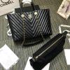 CH93525VY-JS　CHANEL シャネル 2019年最新入荷 ラージ ショッピングバッグ ハンドバッグ 大容量 レディース トートバッグ カーフスキン 黒