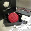 CH0713-BXN　CHANEL シャネル 2019年最新入荷 イヴリングバッグ ショルダーバッグ 小銭入れ キャビアスキン レッド