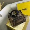 FD75006-BXN　フェンディ FENDI 2019年最新作 ラナウェイ ショッピングバッグ トートバッグ レザー メッシュ ハンドバッグ 