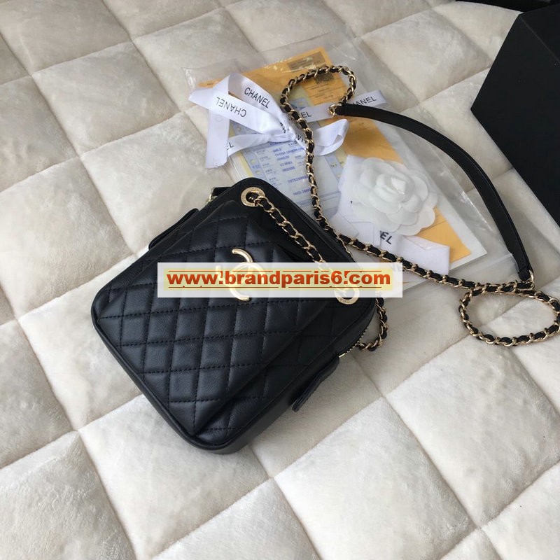 CH57903-JS　CHANEL シャネル 2019年最新作 カメラバッグ 斜め掛け ショルダーバッグ  ミニ レディース カーフスキン 黒