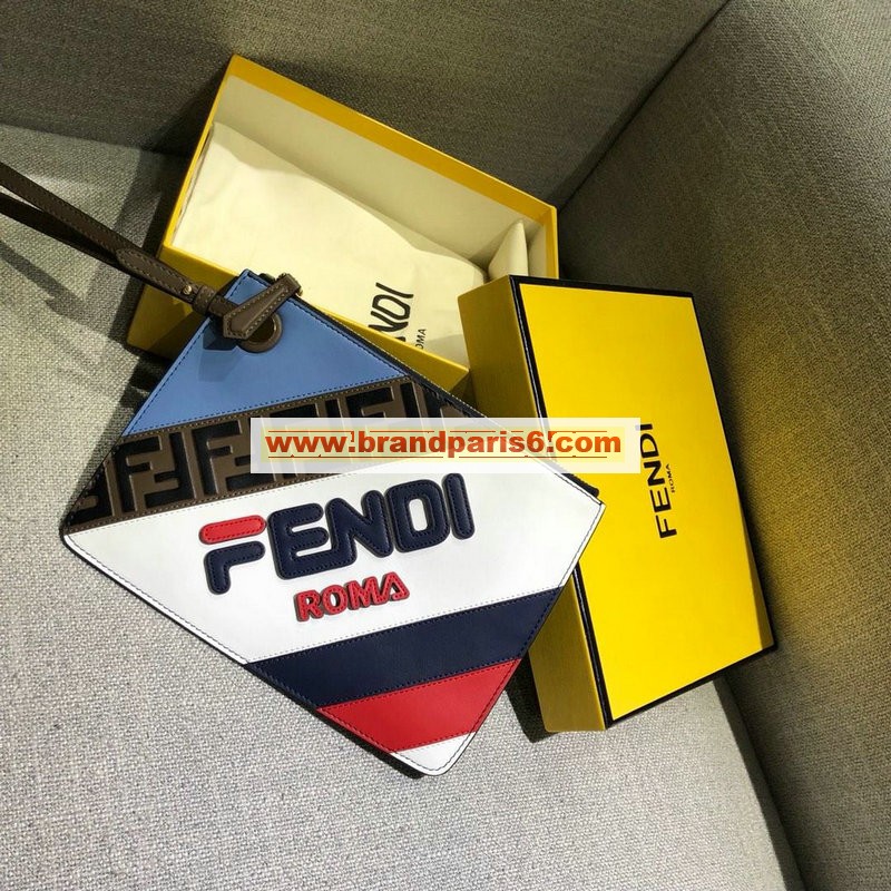 FD5390-BXN　フェンディ 2019年最新作 mania クラッチバッグ 手持ちかばん メンズ レザー 