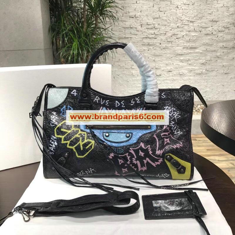 BA115748-99　BALENCIAGA バレンシアガ 2019年最新入荷 クラシック シルバー シティ ハンドバッグ トートバッグ 2way ショルダーバッグ ラムスキン
