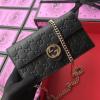 GG409340-99　GUCCI グッチ 2019年最新入荷 GGマーモント チェーンウォレット 斜め掛け ショルダーバッグ レディースかばん カーフスキン 黒