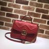 GG498110-99　GUCCI グッチ 2019年最新入荷 GGマーモント トップハンドバッグ トートバッグ 2way ショルダーバッグ レディース カーフスキン レッド
