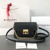 GV23390-99　ジバンシー GIVENCHY 2019年最新入荷 GV3 斜め掛け ショルダーバッグ レディース グレインレザー スエード 黒