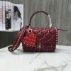 VL0055QR-99　ヴァレンティノ Valentino 2019年最新入荷 ロックスタッズ スパイク ハンドバッグ 2way ショルダーバッグ ラムスキン