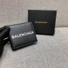 BAS19001-GH　バレンシアガ BALENCIAGA 2019年最新入荷 スクエア ウォレット 二つ折り短財布 カーフレザー 黒