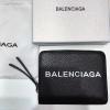 BAS19002-GH　バレンシアガ BALENCIAGA 2019年最新入荷 ファスナー短財布 ジップラウンドウォレット カーフスキン 黒