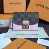 N60208-057　ルイヴィトン LOUISVUITTON 2019年最新入荷 ポルトフォイユ クロワゼット コンパクト 三つ折り短財布 ダミエエベヌ 