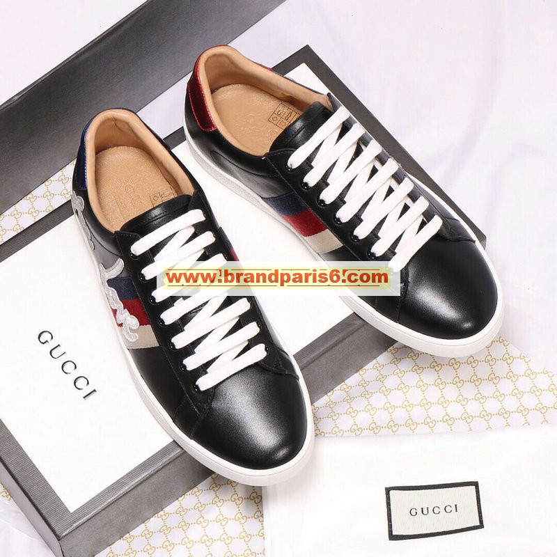 GGJ19001-MS　グッチ GUCCI 2019年最新入荷 スニーカー メンズ カジュアルシューズ スポーツシューズ 男性 通勤 通学 運動靴 黒