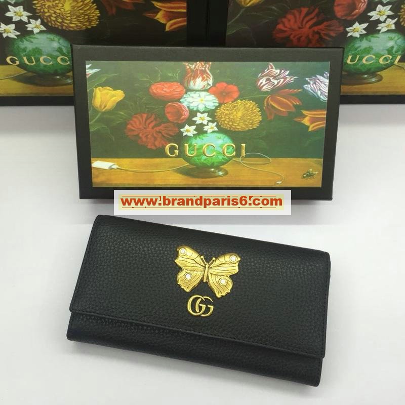 GG499359-057　グッチ GUCCI 2019年最新入荷  ジップラウンドウォレット ファスナー長財布 カーフスキン 黒