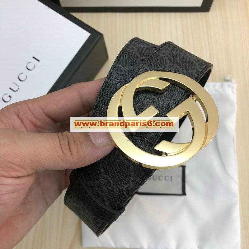 GG474314-057　グッチ GUCCI 2019年最新入荷 ベルト レザー シュプリーム インターロッキングG パール バックル カーフスキン 幅3.8