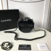 CH0075K-JS　CHANEL シャネル 2019年最新入荷 チェーンウォレット ショルダーバッグ 斜めがけ ミニサイズ エナメル 黒