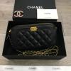 CH6845G-JS　CHANEL シャネル 2019年最新入荷 チェーンウォレット 手持ちかばん クラッチバッグ 携帯ケース ラムスキン 黒 