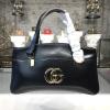 GG550130-057　グッチ GUCCI 2019年最新入荷 アリー ラージ トップハンドルバッグ トートバッグ カーフスキン 黒