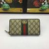 GG557696-057　グッチ GUCCI 2019年最新入荷 GGスプリーム ジップウォレット ラウンドファスナー長財布 キャンパス