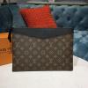 M62048-057　ルイヴィトン LOUISVUITTON 2019年最新入荷 デイリーポーチ モノグラムキャンパス 手持ちかばん クラッチバッグ ノワール