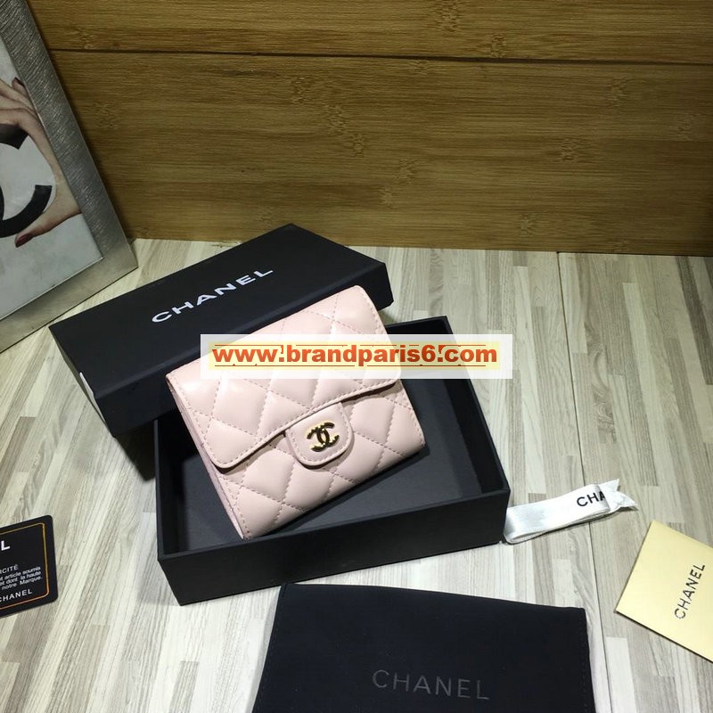 CH50086Y-CC　シャネル CHANEL 2019年最新入荷 三つ折短財布 ショートウォレット 小銭入れ カードケース ラムスキン