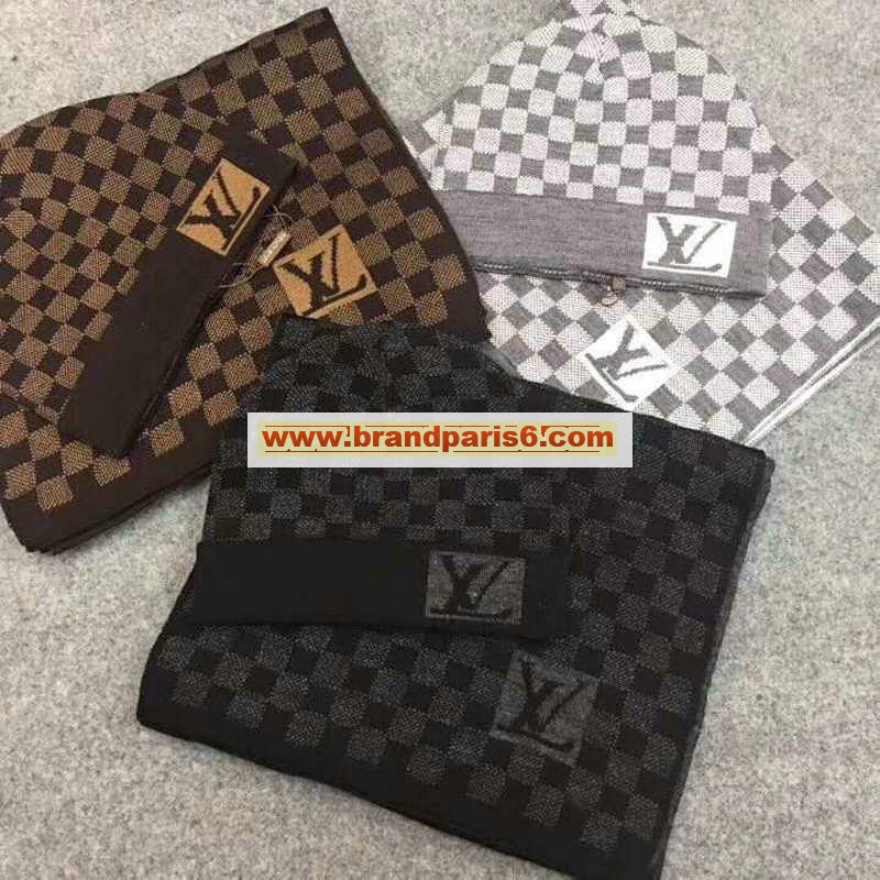 LVM19034-AN　ルイヴィトン LOUISVUITTON 2019年最新入荷 マフラー 帽子 セットアップ セーター ウール