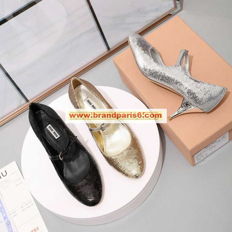MMJ19005-26　ミュウミュウ MIUMIU 2019年最新入荷 ローヒール レディース パンプス とんがりトウ 靴通勤 カジュアル