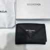 BAS19005-GH　バレンシアガ BALENCIAGA 2019年最新入荷 ペーパー ミニ ウォレット カートロット コインセクション カーフスキン 黒