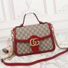 GG498110XP-057　グッチ GUCCI 2019年夏最新作 GGマーモント トップハンドルバッグ トートバッグ 2way ショルダーバッグ キャンパス