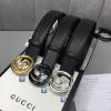 GG474347GY-057　グッチ GUCCI 2019年最新入荷 ベルト ダブル G バックル レザー カーフスキン 幅4cm