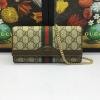 GG546592X-057　グッチ GUCCI 2019年最新入荷 オフィディア GG チェーンウォレット ショルダーバッグ キャンパス レディース ミニサイズ ミラー付き