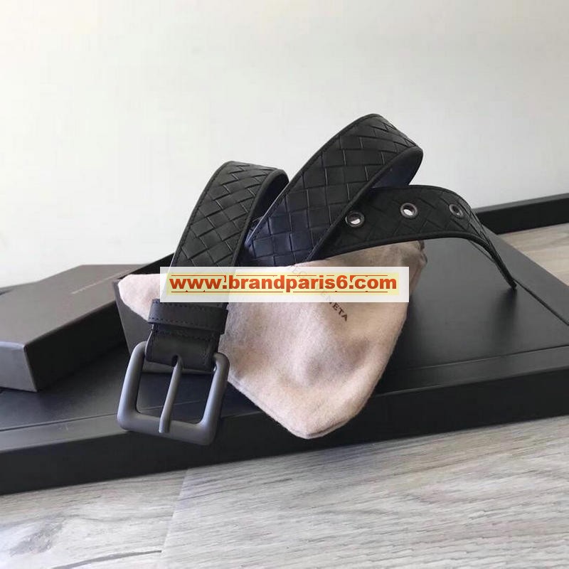 BOV271932-aj　ボッテガヴェネタ BOTTEGAVENETA 2019年最新入荷 イントレチャート VN ベルト カーフスキン  黒