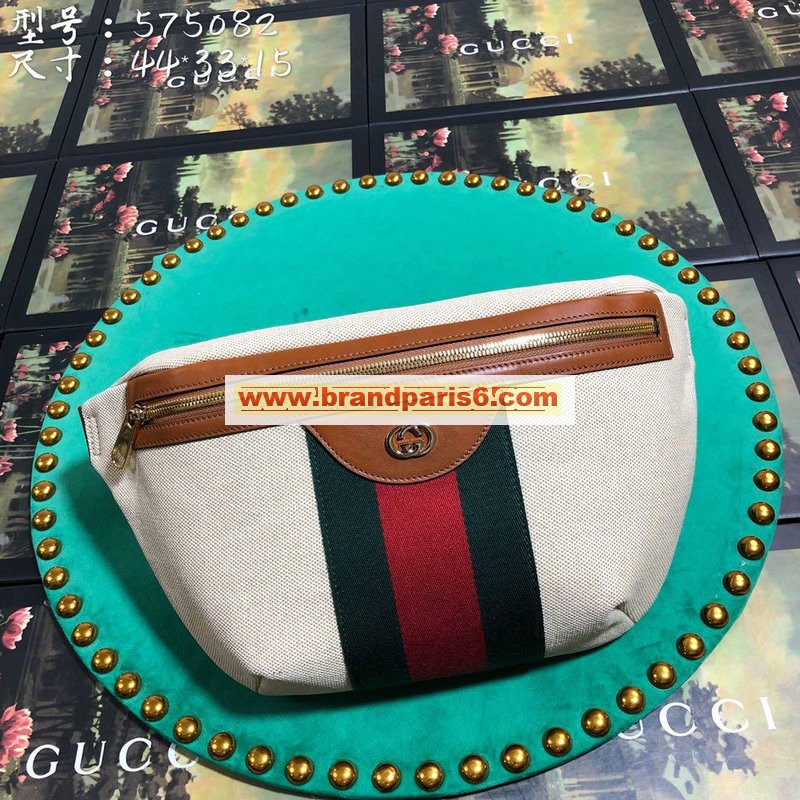 GG575082B-057　グッチ GUCCI 2019年最新入荷 ヴィンテージキャンバス ベルトバッグ ウェストバッグ チェストバッグ ボディバッグ