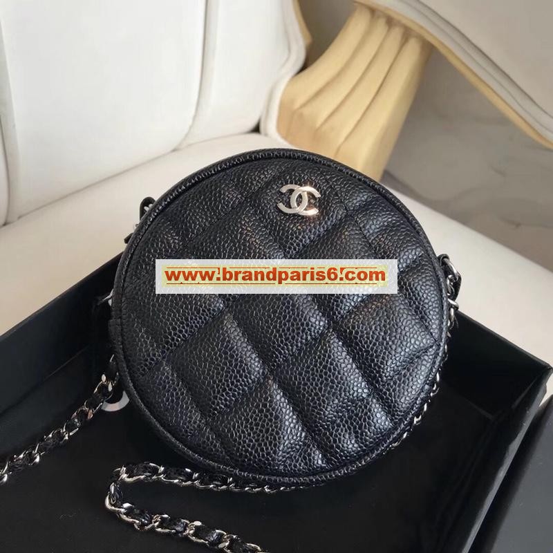 CH0366-CC　シャネル CHANEL 2019年最新入荷 クラシック チェーンクラッチ ラウンドバッグ ショルダーバッグ グレインド カーフスキン